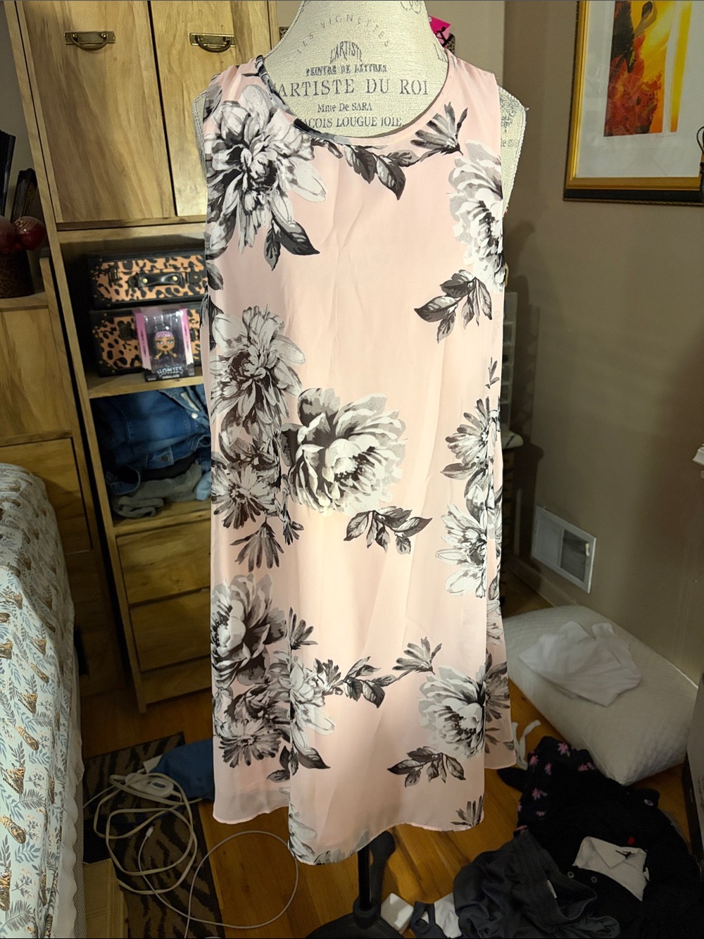 JH Design Blush Pink Floral Midi Dress - 14